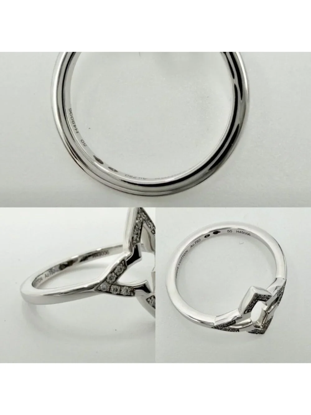 Louis Vuitton Ring Ombre Blossom Accessory Sally 50 18k White Gold Diamond